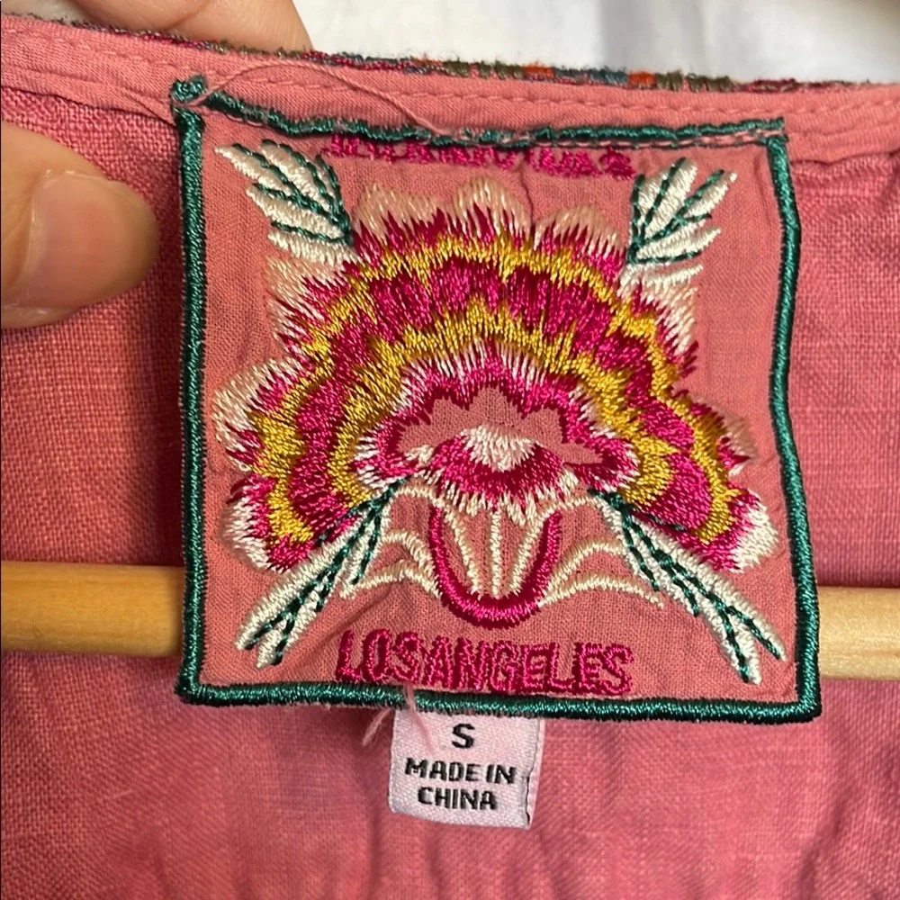 Johnny Was Pink Embroidered Mini Dress - Picture 4 of 8